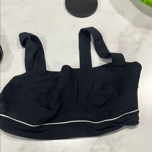 All in Motion Black Bandeau with White Trim